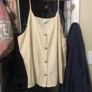 BP 4x tank top yellow/white strips